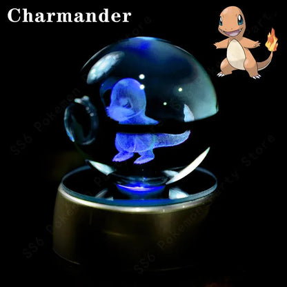 Pokemon 3D Crystal Ball Multi Color LED Light Base - Dabfavshop