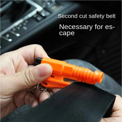 Mini Safety Hammer Car Emergency Rescue Kit Key Chain Knife Life Saving Seat Belt Cutter Window Breaker Glass