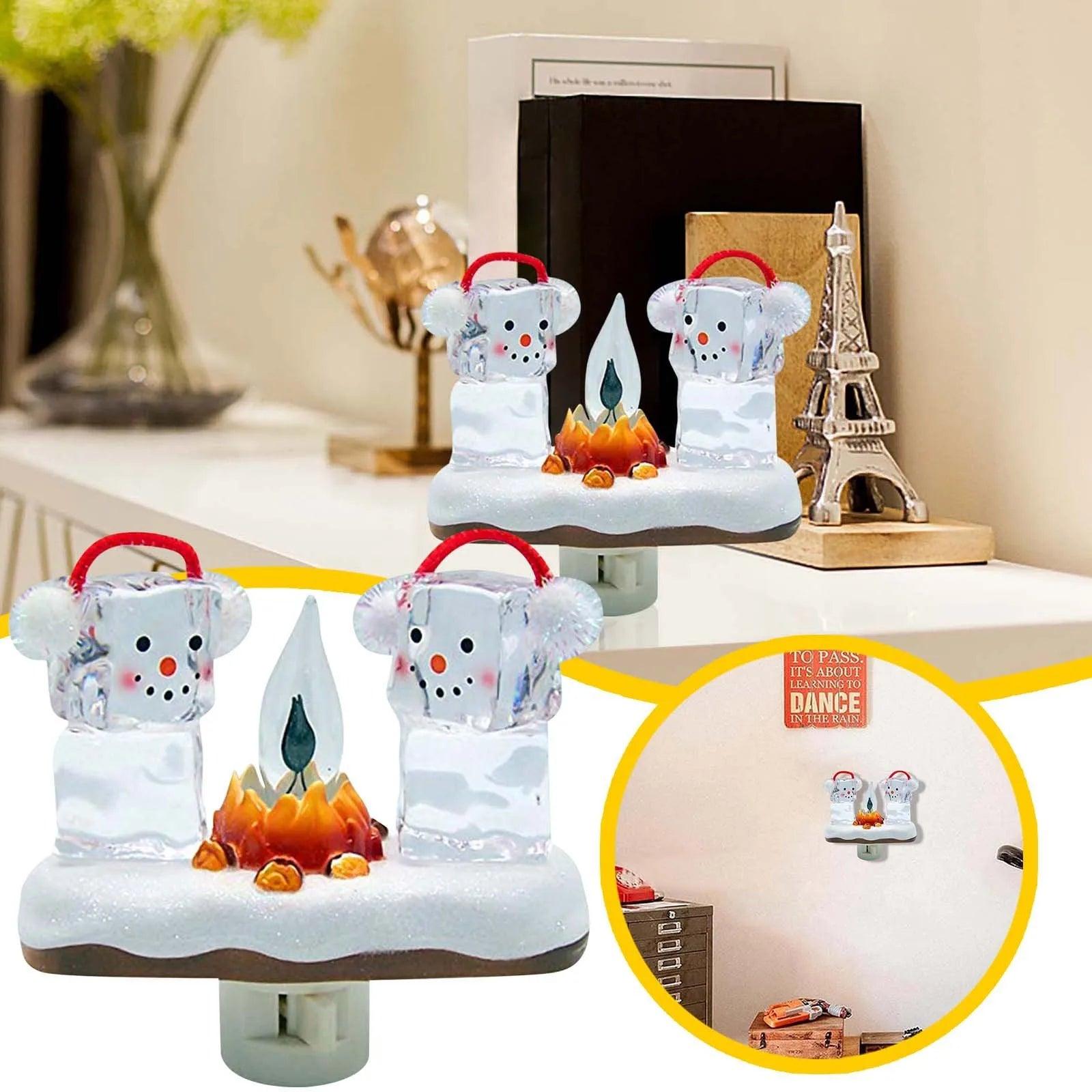 LED Snowman Campfire Flickering Nightlight - Dabfavshop