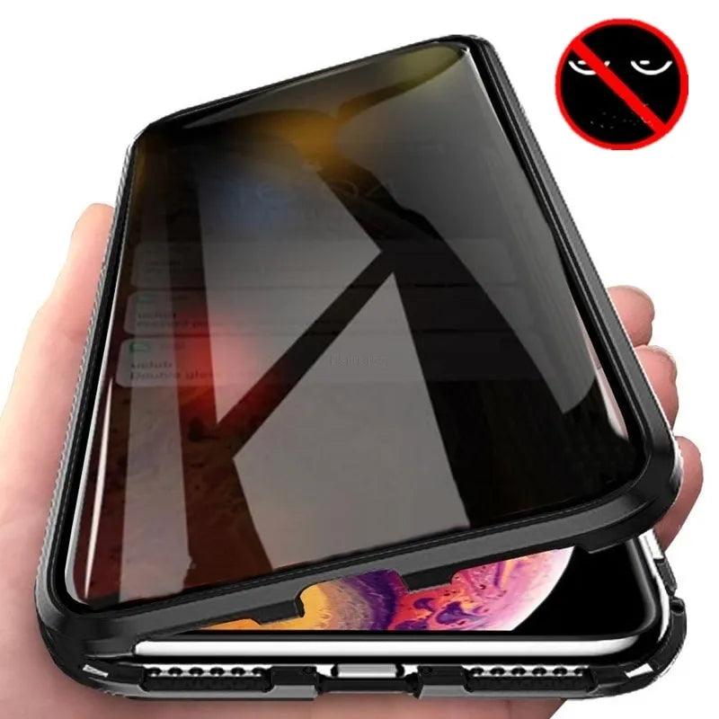 Tempered Glass With Privacy Case All In One - Dabfavshop