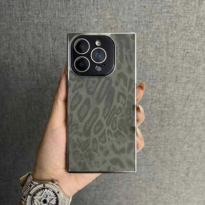 Luxury Leopard Pattern Matte Armor Phone Case For iPhones