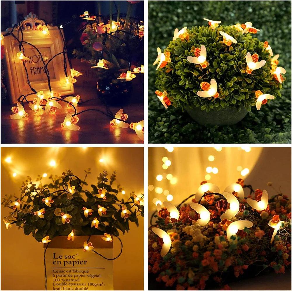 Cute Bee Solar String Lights - Dabfavshop