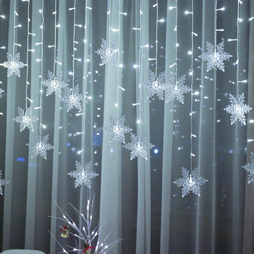 Big Sale 3.5M LED Snowflake Curtain Lights - Dabfavshop