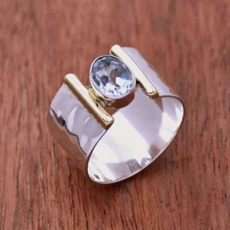 Vintage Trend Setting Zirconia Wide Face Geometric Women's Ring Niche Design Holiday Jewelry Accessories Gifts