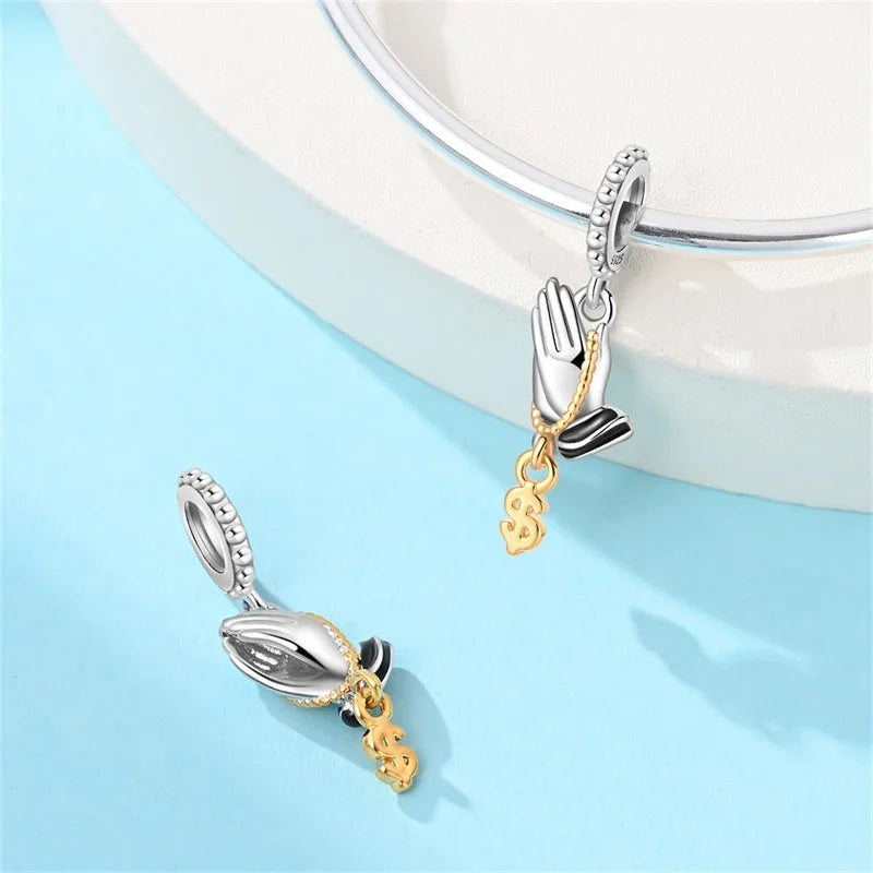 925 Sterling Silver Prayer US Dollar Pendants Charms Dabfavshop