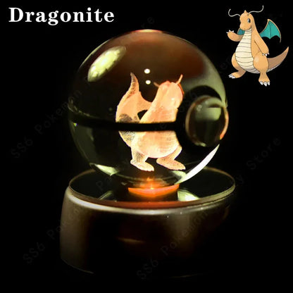 Pokemon 3D Crystal Ball Multi Color LED Light Base - Dabfavshop