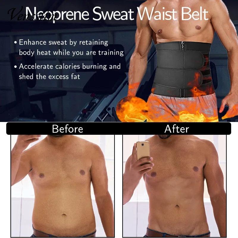 Men Waist Trainer Body Shapers Slimming Corset Sauna Sweat Strap - Dabfavshop