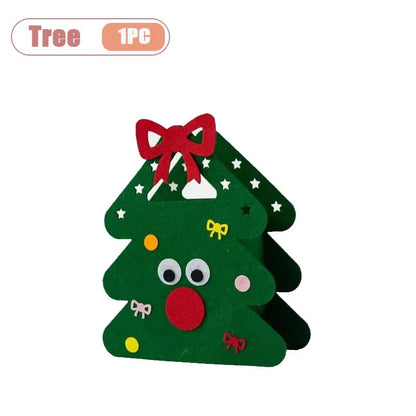 1-10PCS Christmas Felt Gift Bag Creative Holiday Candy Apple Tote Bag for Kids Party Favor Bag for Christmas Eve Gift Wrapping Dabfavshop