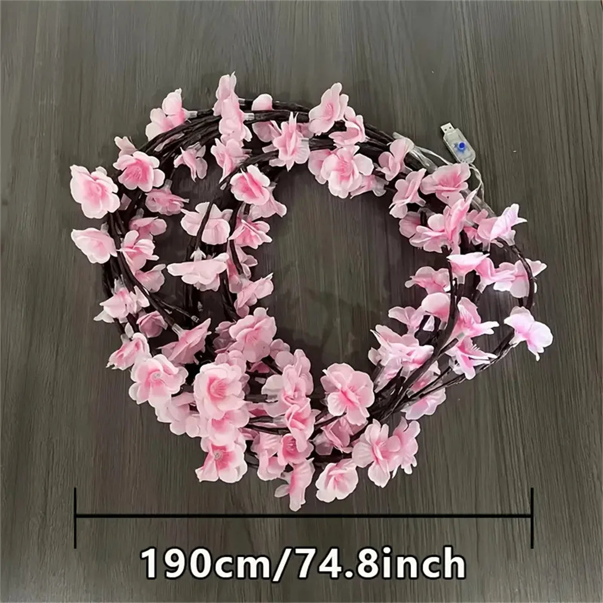 Cherry Blossom 96 Led USB Tree Branch Rattan Lights 8 Modes Colorful String Lamp Any Occasion Decoration Dabfavshop