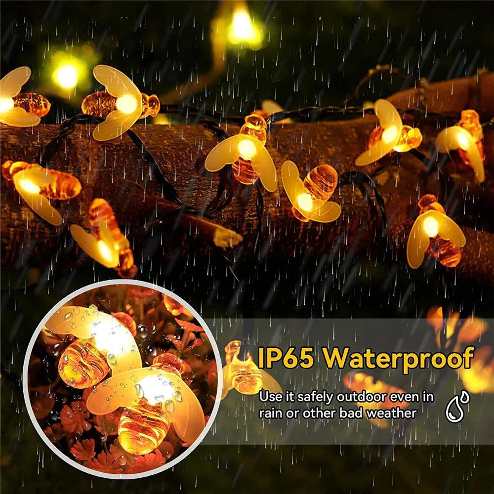 Cute Bee Solar String Lights - Dabfavshop