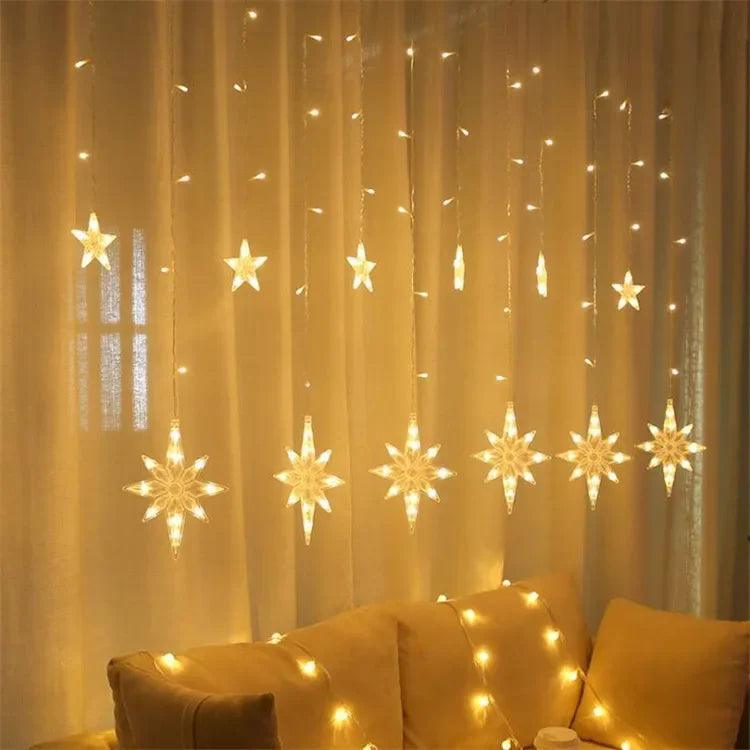 Solar Moon Star LED Curtain Lights - Dabfavshop