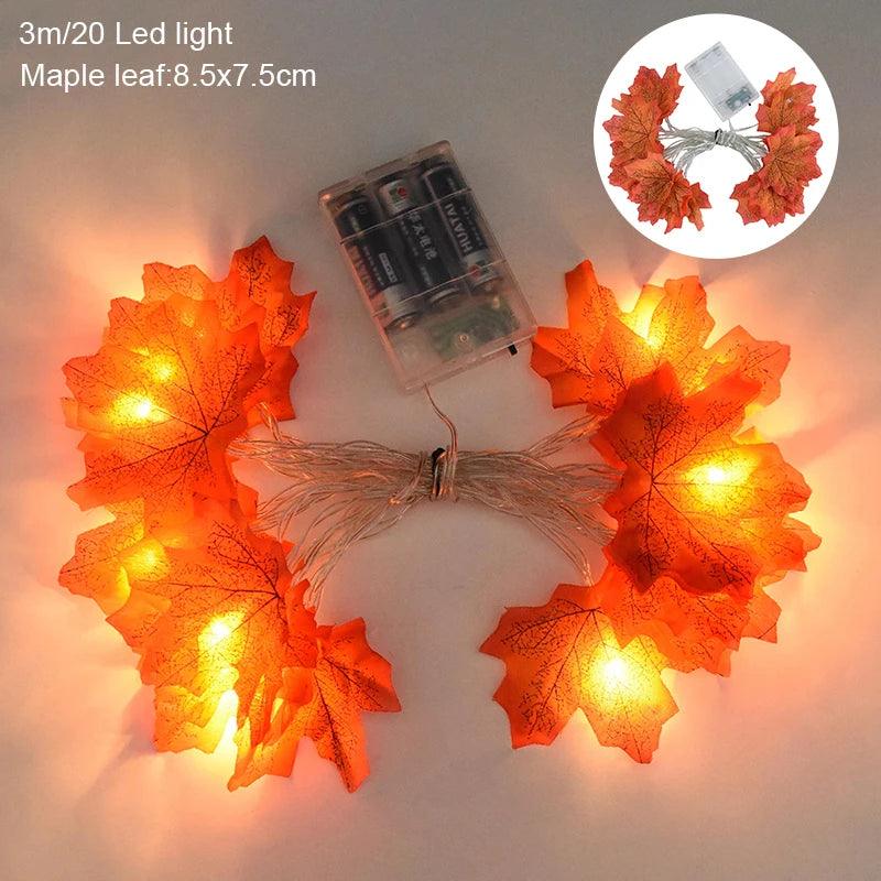 LED Autumn Maple Leaf Fairy Garland - Dabfavshop