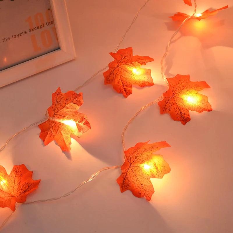 LED Autumn Maple Leaf Fairy Garland - Dabfavshop