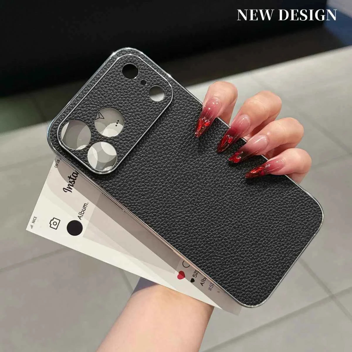 Leather Phone Case For iPhone Luxury Large Window Shockproof Cover
