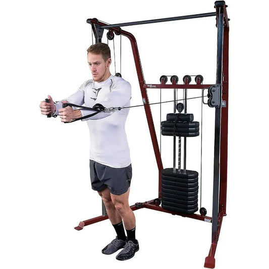 BodySolid BFFT10R Trainer Cable Machine 190lb Stack Home Gym - Dabfavshop