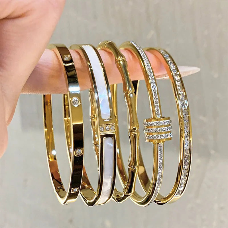 Titanium Steel Gold Silver Color Bracelet Dabfavshop