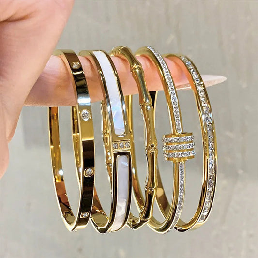 Titanium Steel Gold Silver Color Bracelet Dabfavshop