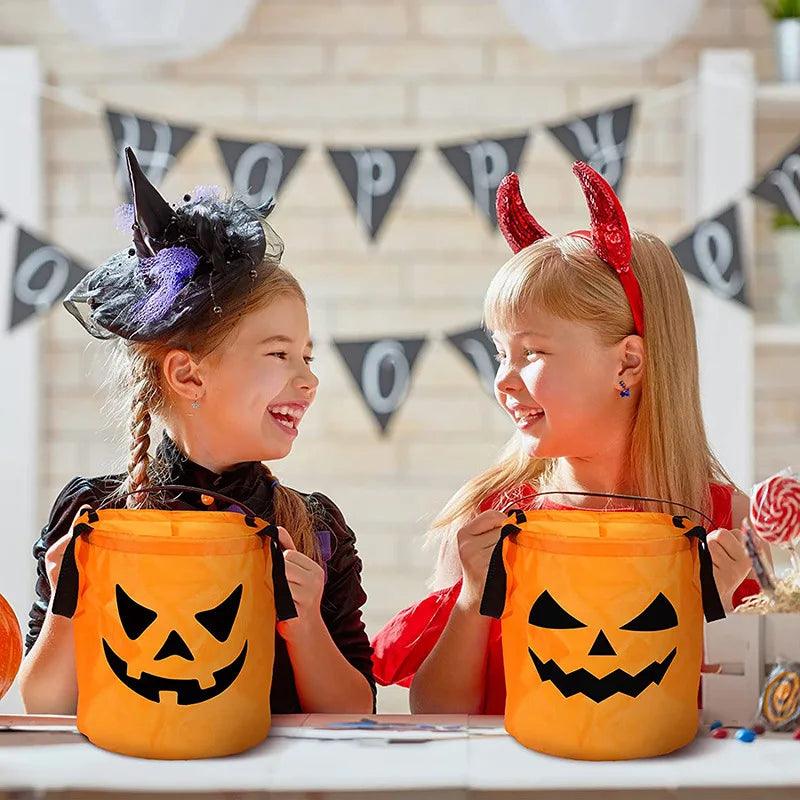 LED Light Halloween Trick or Treat Bucket Pumpkin - Dabfavshop