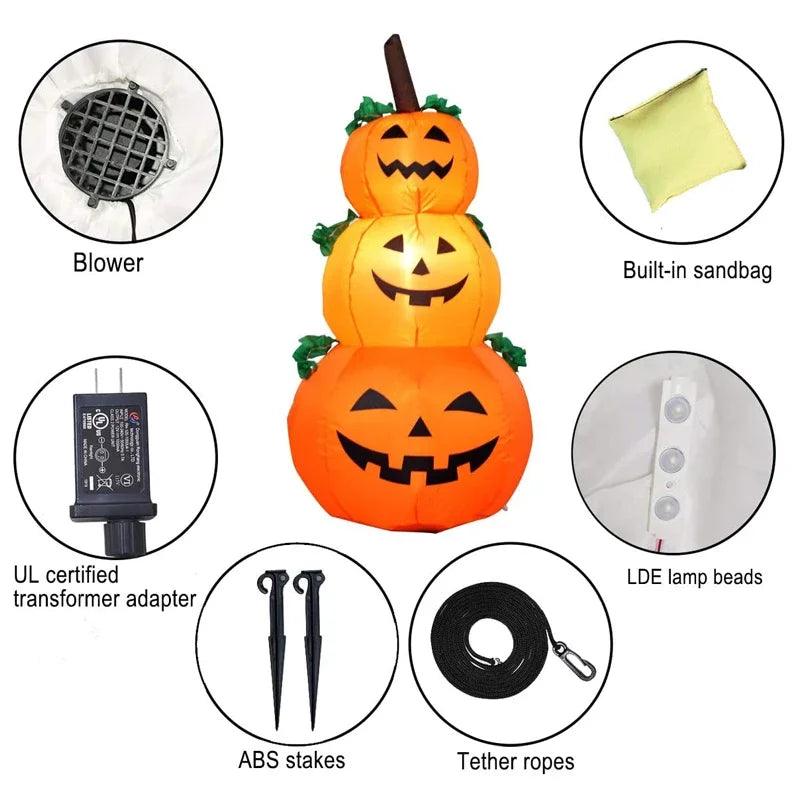 Halloween Inflatable Pumpkin with LED Lights - Dabfavshop