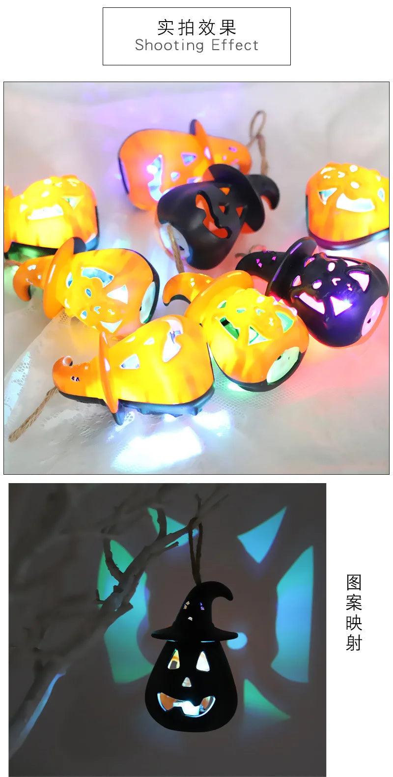 LED Pumpkin Ghost Lantern Lamp For Halloween - Dabfavshop