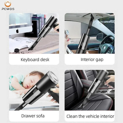 Wireless Vacuum Cleaner Dual Use for Home and Car 120W High Power Powerful Vacuum Cleaner Black PCMOS 1PC Dabfavshop