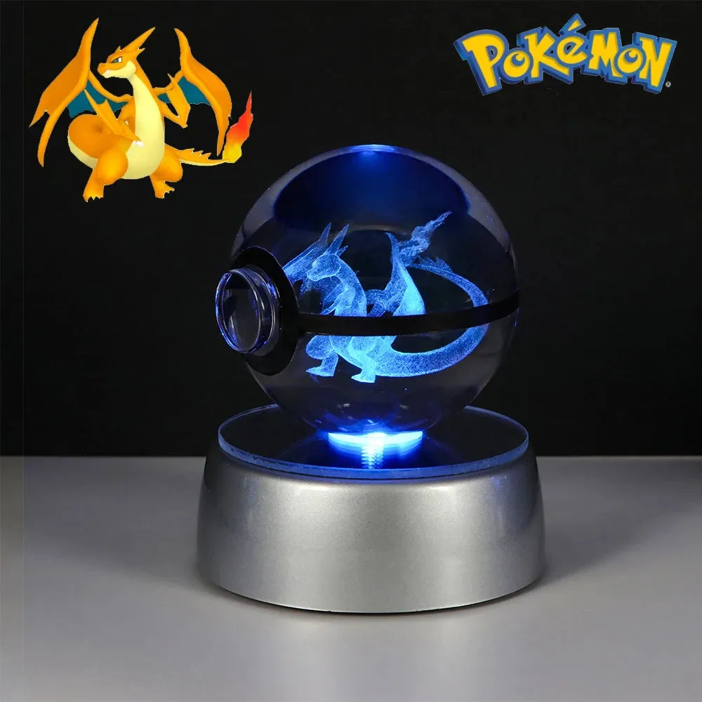 Pokemon 3D Crystal Ball Multi Color LED Light Base - Dabfavshop