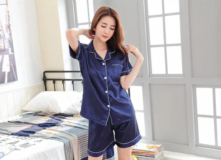 3X - 5X Womens Silk Pajamas - Dabfavshop