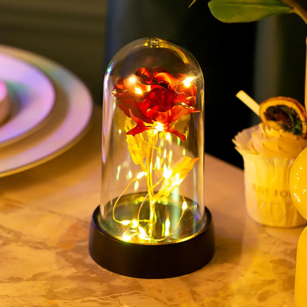 LED Galaxy Three Rose Artificial Flowers