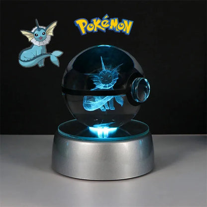 Pokemon 3D Crystal Ball Multi Color LED Light Base - Dabfavshop