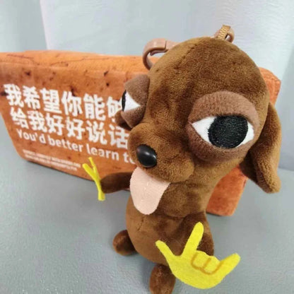 12cmChihuahua Stuffed Plush Animal Toy Keychain