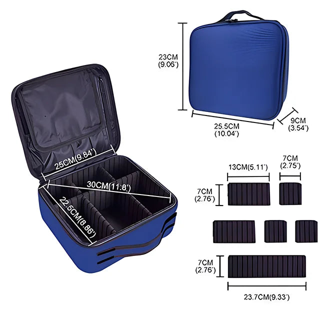 New Makeup Bag for Women Travel Waterproof Necessary Beauty Brush Embroidery Tool Storage Cosmetic Case Professional Makeup Box Dabfavshop