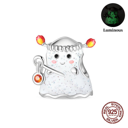 Halloween Luminous Charms Bead 925 Sterling Silver Dabfavshop