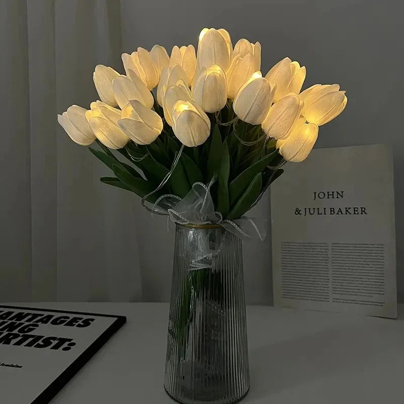 LED Tulips Artificial Flowers - 5/10pcs Bouquet - Dabfavshop