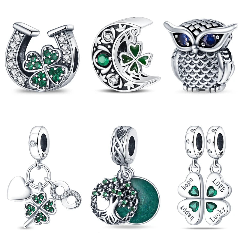 925 Silver Charms 3mm Original Bracelet Four Leaf Clover Dabfavshop