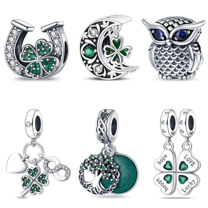 925 Silver Charms 3mm Original Bracelet Four Leaf Clover Dabfavshop