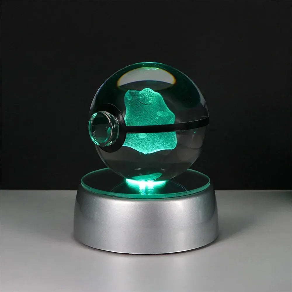 Pokemon 3D Crystal Ball Multi Color LED Light Base - Dabfavshop