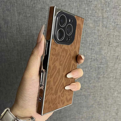 Luxury Leopard Pattern Matte Armor Phone Case For iPhones