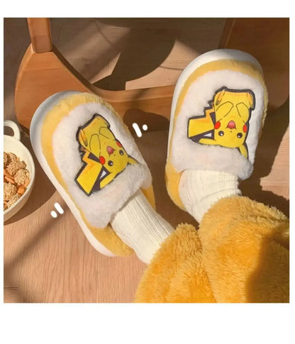 Pokémon Cotton Slippers With Velvet Insulation Anti Slip - Dabfavshop