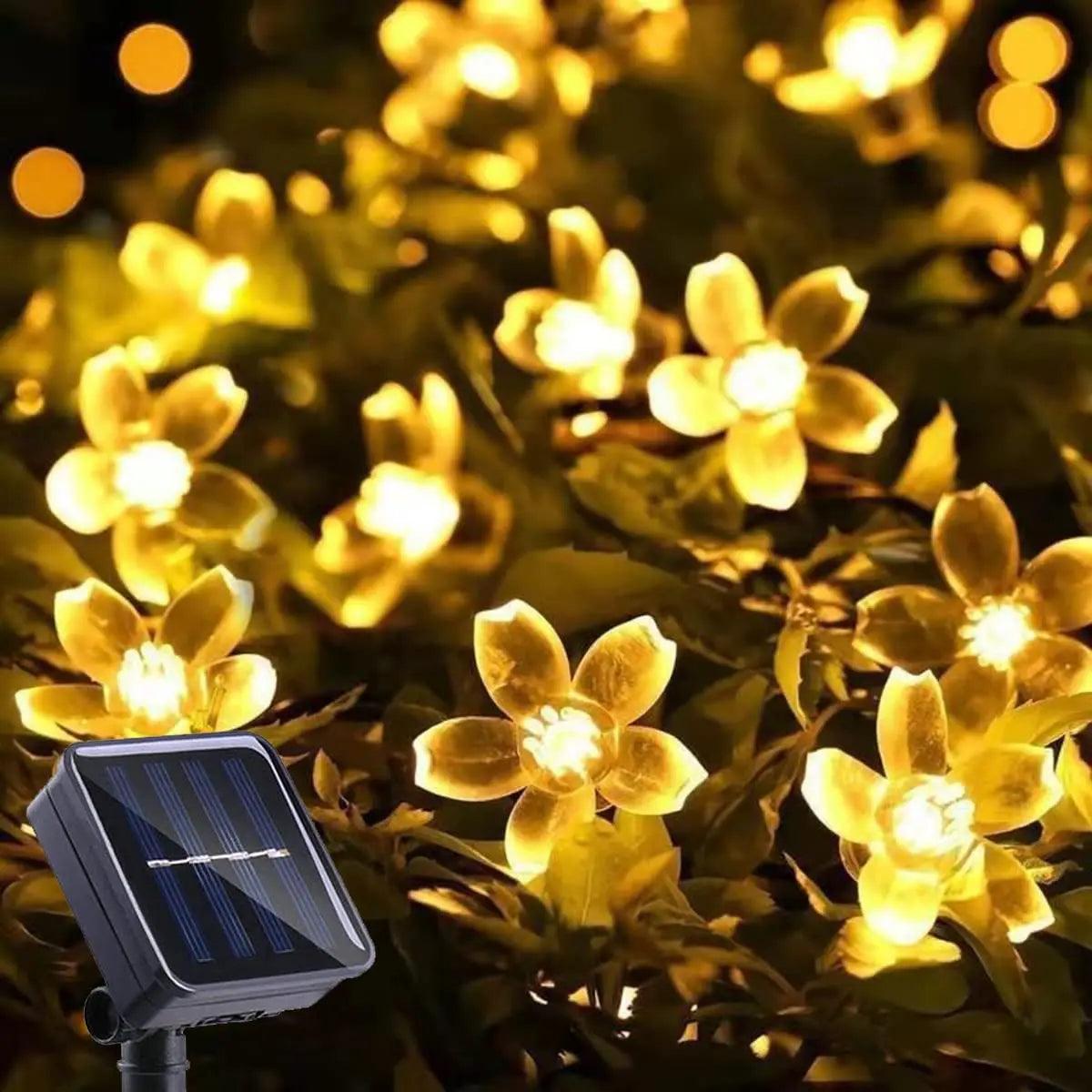 Solar Powered Flower Garland LED String Lights - Dabfavshop