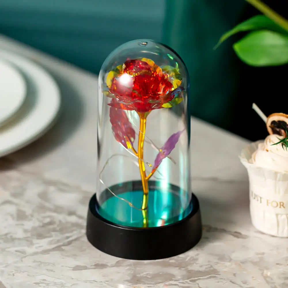 LED Galaxy Three Rose Artificial Flowers