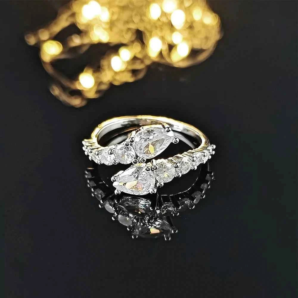 Gold Silver Adjustable Ring