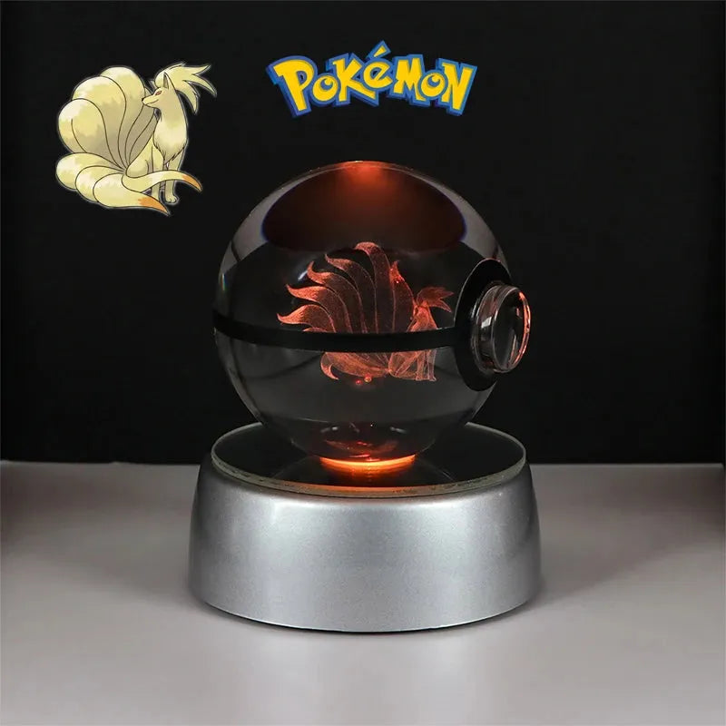 Pokemon 3D Crystal Ball Multi Color LED Light Base - Dabfavshop