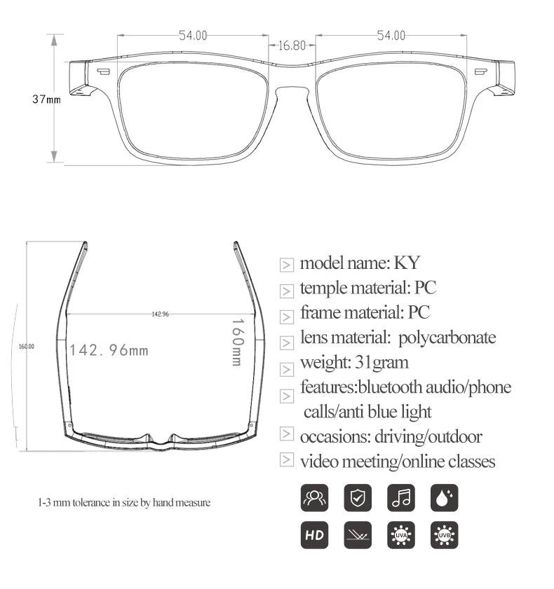 Smart Glasses Wireless Bluetooth - Dabfavshop