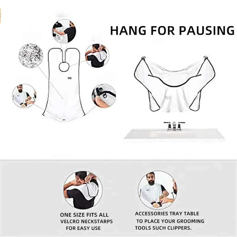Male Shaving Apron Beard Catcher Cape Care Bib Face Shaved Hair Adult Bibs Shaver Cleaning Hairdresser for Man Clean Apron Gift Dabfavshop