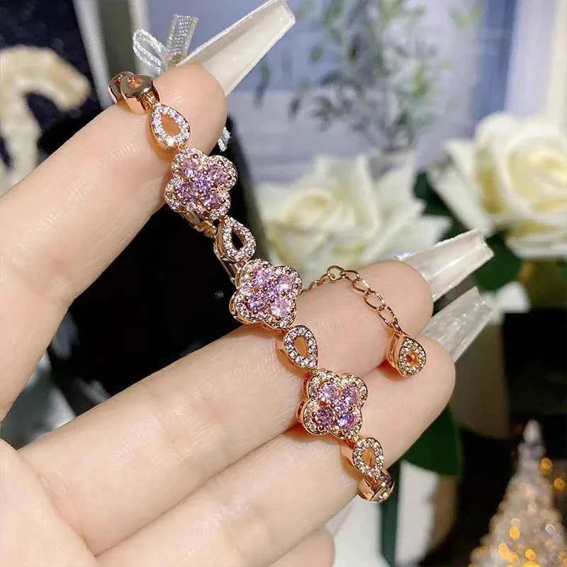 Four petal flower bracelet