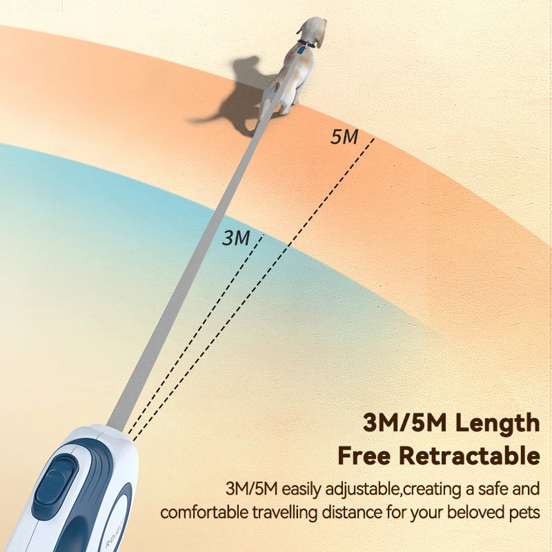 Automatic Retractable Dog Leash 3M/5M Extendable Rope For Outdoor Travel Walking Hiking Small Dogs Traction Rope Cat Lead Dabfavshop