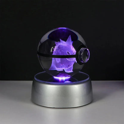 Pokemon 3D Crystal Ball LED Night Light - Dabfavshop