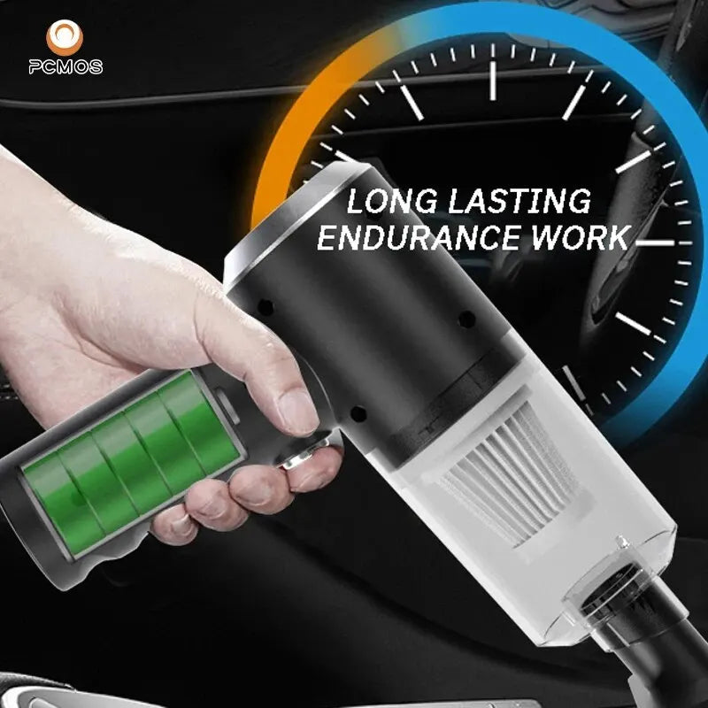 Wireless Vacuum Cleaner Dual Use for Home and Car 120W High Power Powerful Vacuum Cleaner Black PCMOS 1PC Dabfavshop