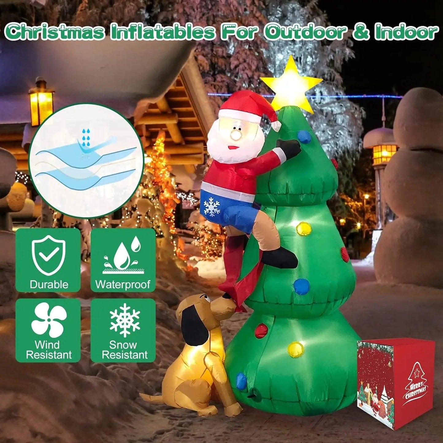 LED Lights Inflatable Christmas Decoration - Dabfavshop