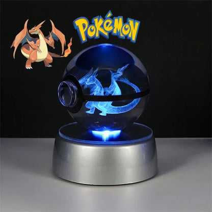 Pokemon 3D Crystal Ball Multi Color LED Light Base - Dabfavshop